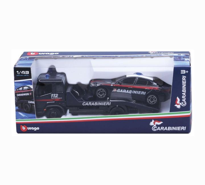 Actual product image Bburago Carro Attrezzi Carabinieri Con Auto - 1:43