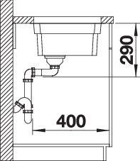 Actual product image Blanco Etagon 500-U (Undermount sink, 44 cm, 54 cm)