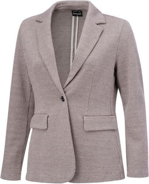 Actual product image Artime Damen Blazer, Pepitamuster, ein Knopf (38)