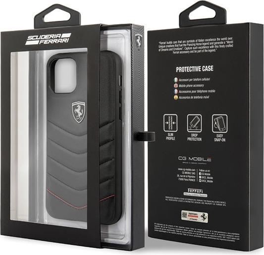 Actual product image Ferrari Electronic Heritage Quilted - Apple iPhone 11 Pro Leather Hard Cover Mobile Phone Case Protective Cover (Apple iPhone 11 Pro)