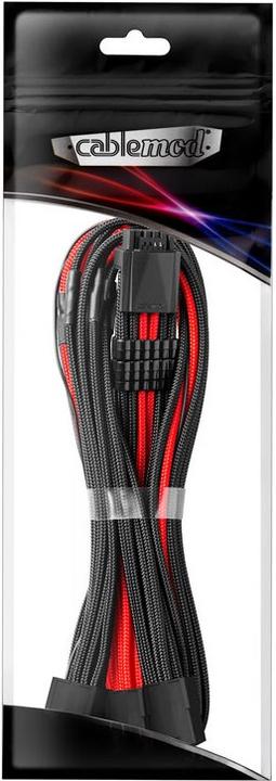 Produktbild CableMod Pro ModMesh 12VHPWR auf 3x PCI-e Verlängerung - 45cm, schwarz/rot