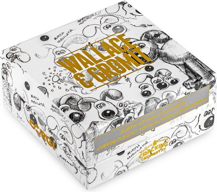 Produktbild Corgi Wallace & Gromit Austin A35 Van Collection - Cheese Please! Top Bun Spick & Spanmobile