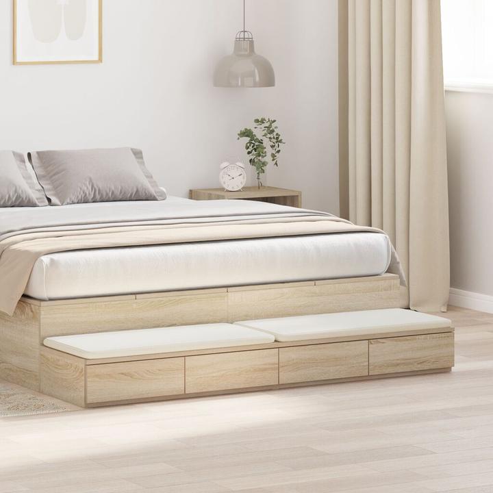 Produktbild VidaXL Bettkommode Sonoma Eiche 140x36,5x16,5 cm Holzwerkstoff