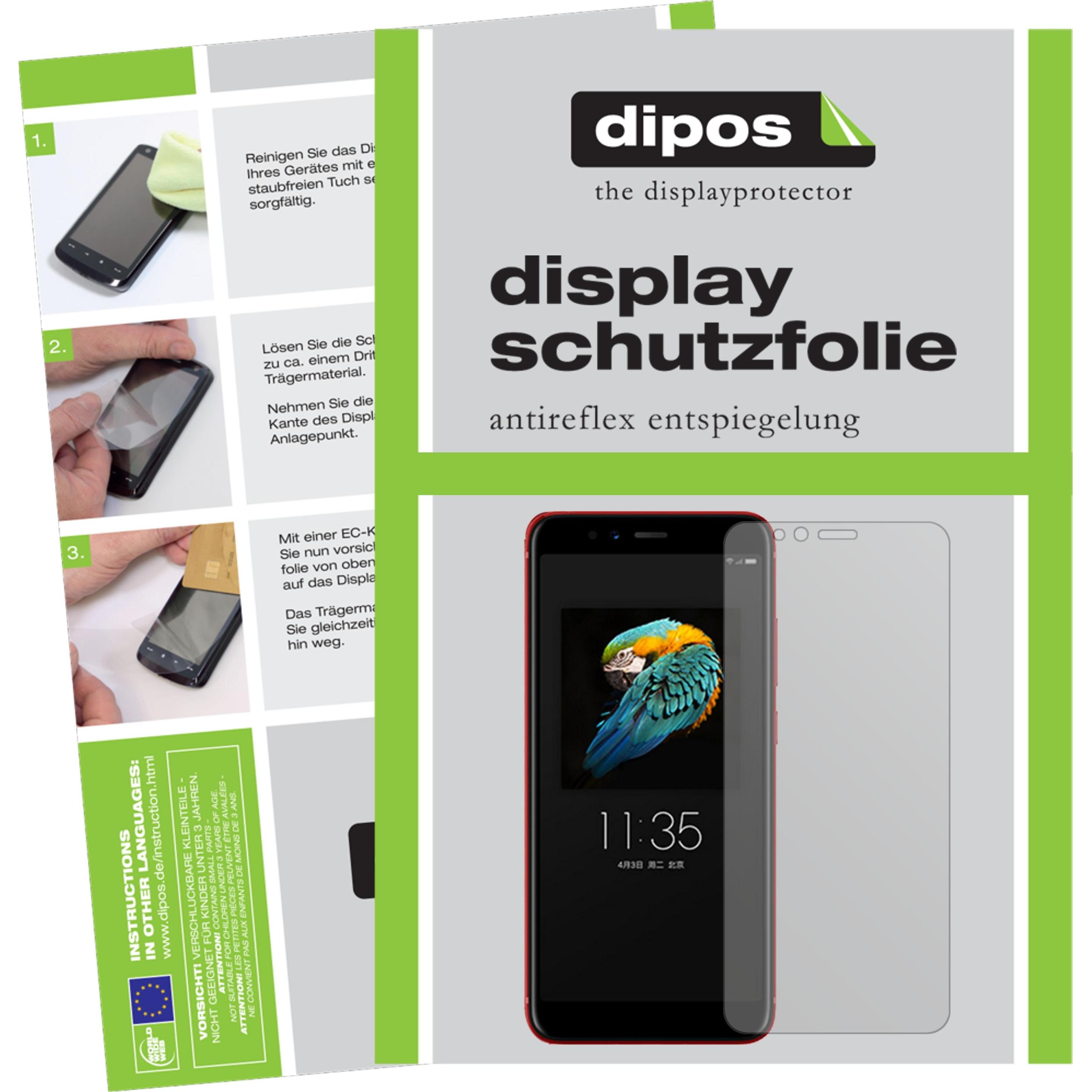 Dipos Displayschutzfolie Antireflex (5 Stück, Lenovo S5 (2018)), Smartphone Schutzfolie, Transparent