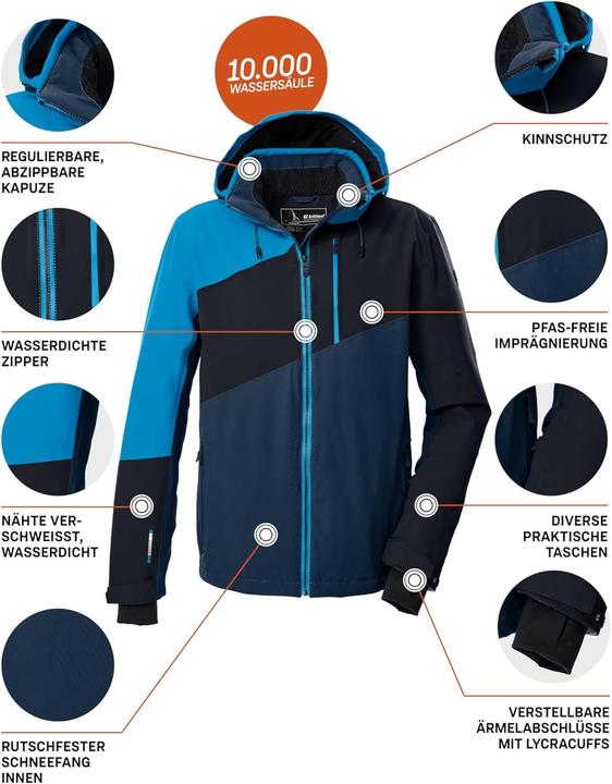 Immagine prodotto Killtec Giacca da Esterno con Cappuccio Amovibile e Paraneve (4XL)