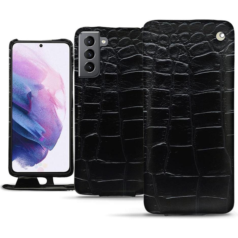 Thumbnail - Noreve Lederschutzhülle vertikal (Samsung Galaxy S21+), Smartphone Hülle, Schwarz