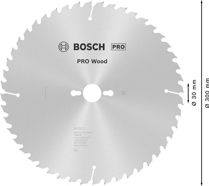 Immagine prodotto Bosch Professional Zubehör Lama per sega circolare PRO Wood, 300 x 3,2 x 30 mm