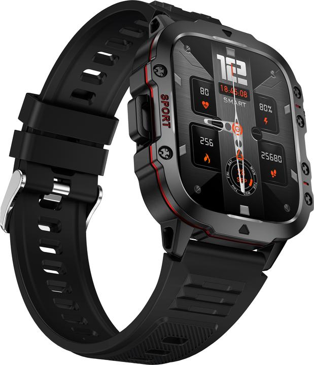 Actual product image PhoneLook Sport Smartwatch QX11 1,96 Zoll 50 Tage Akkulaufzeit KI-Sprachassistent langlebiges Gehäuse Blutsaue