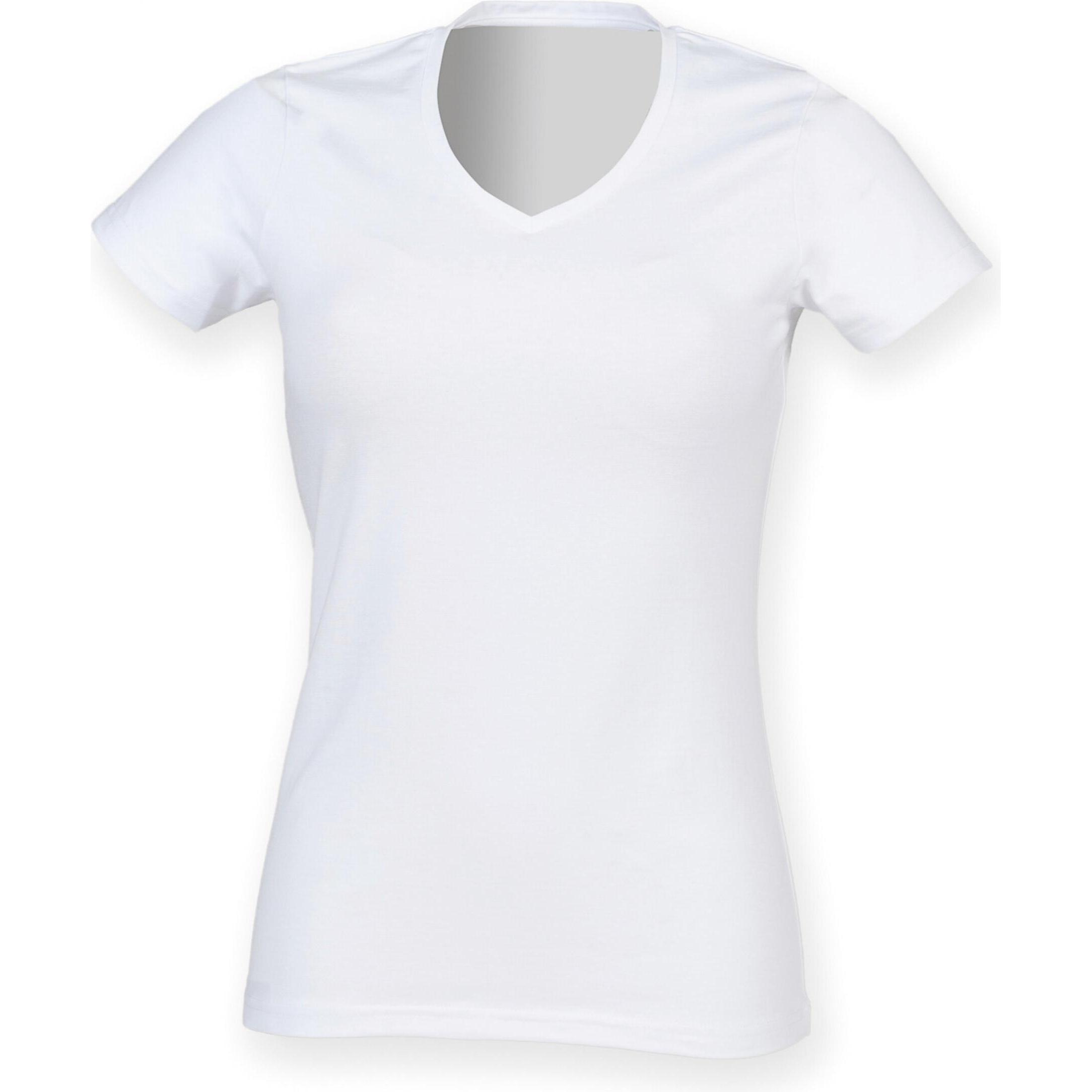 Skinni Fit, Damen, Shirt, Feel Good, Weiss, (L)