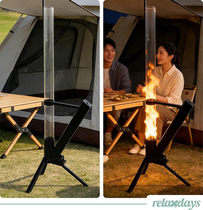 Productafbeelding Relaxdays Feuerrohr-Pelletfackel