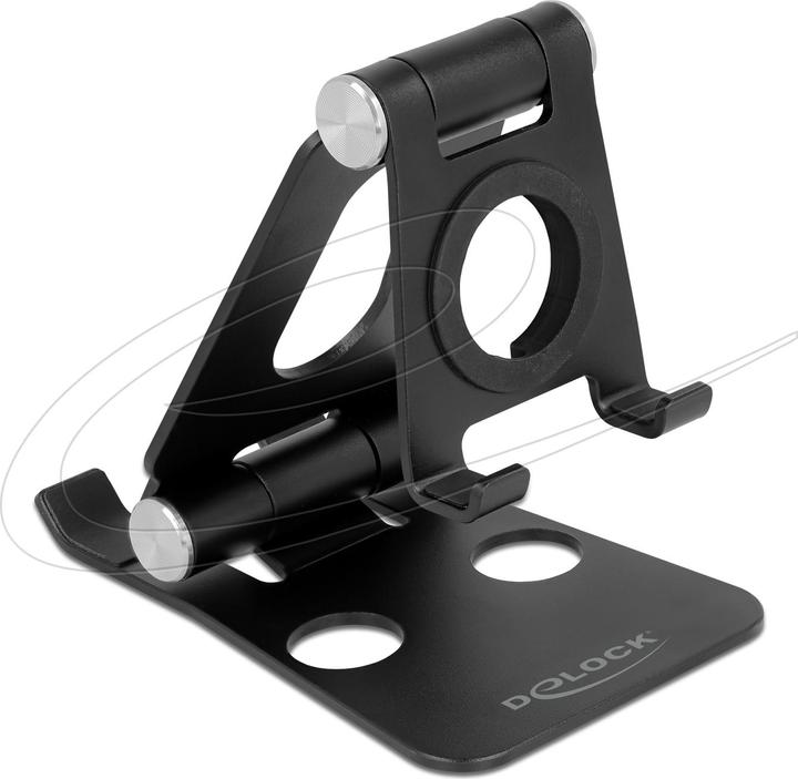 Produktbild Delock Smartphone und Smartwatch Standhalterung verstellbar schwarz