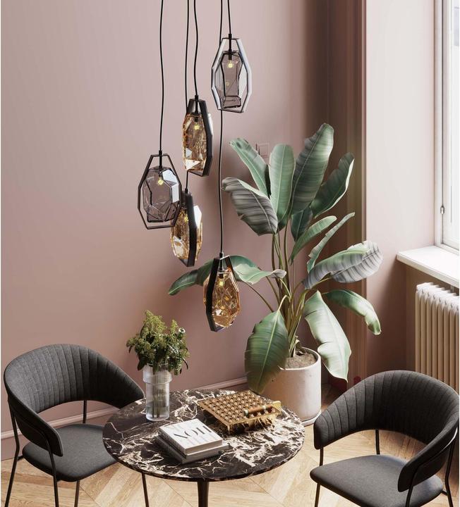 Actual product image Kare Design Pendant Light Diamond Fever Spiral Black Ø42cm (G9)