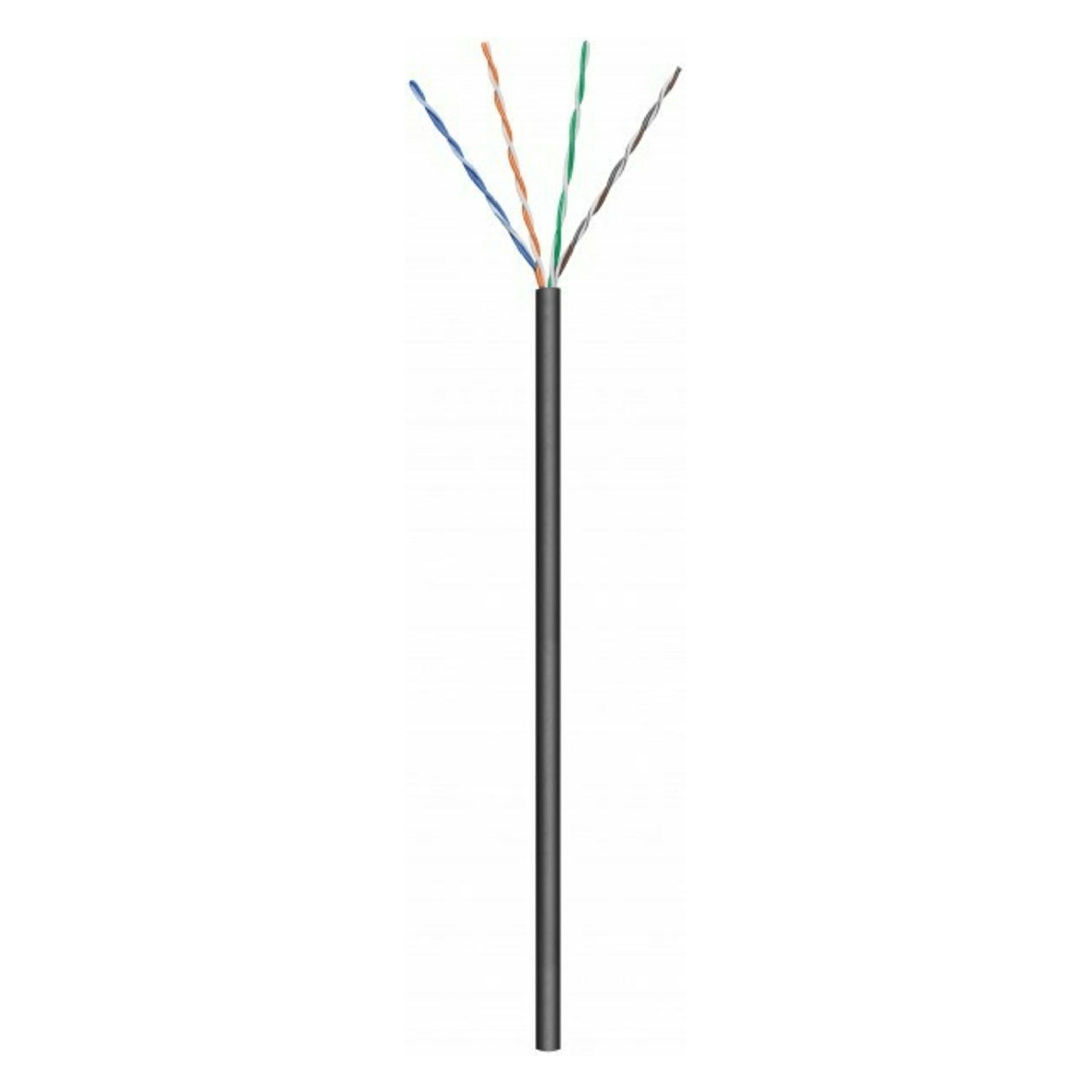 Danicom CAT6 Outdoor Netzwerkkabel, U/Utp, Awg 23/1 (Starrleiter), 100 Meter, Schwarz, Cca (U/Utp, CAT6, 100 m), Netzwerkkabel