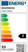 Energie-Label Brumberg LED-Strip QualityFlex COB 15317003 3000K 10W/m 24V 1000lm/m CRI90 IP00 5m (Weiss, 500 cm, Indoor)
