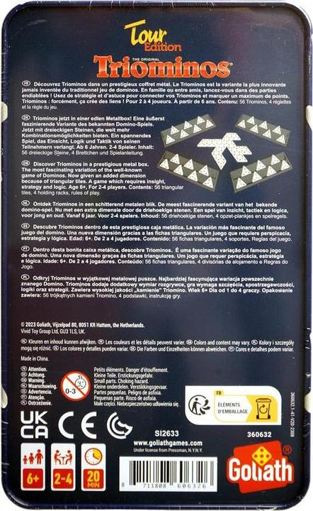 Actual product image Goliath Toys Cans Triominos Travel Edition (German)