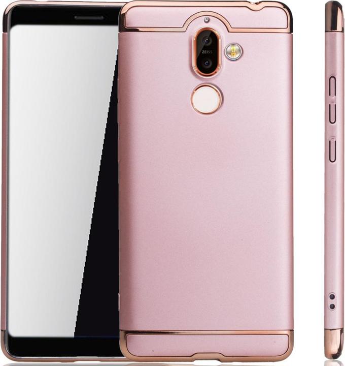 Actual product image König Design Mobile Cover Protective Case for Nokia 7 Plus Bumper 3 in 1 Cover Rose Shell Gold (Nokia 7 Plus)