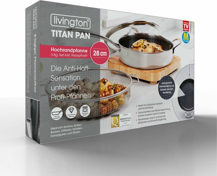 Produktbild Livington Titan Pan (Bratpfanne, Aluminium, Edelstahl, 28 x 7.50 cm)