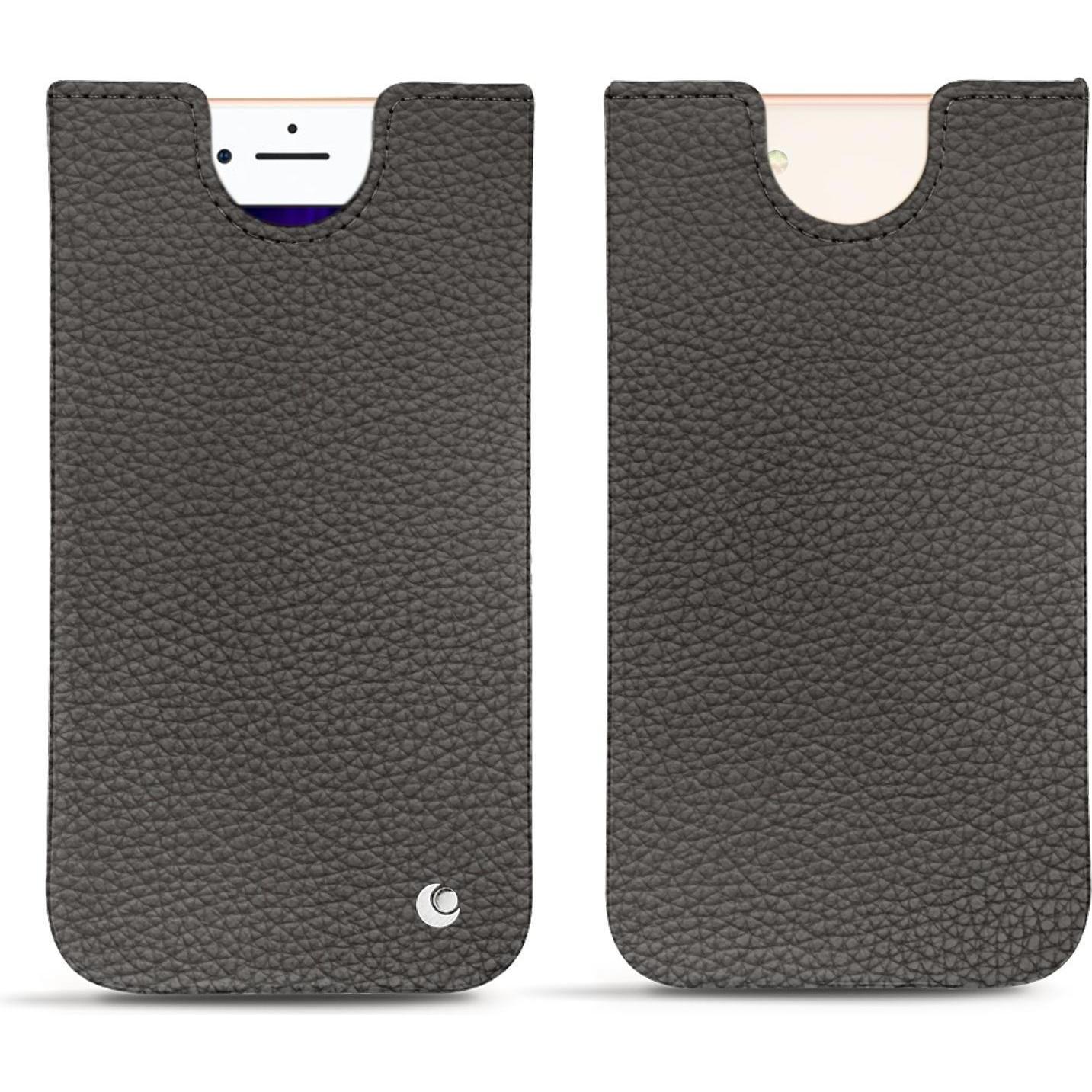 Noreve Lederschutzhülle (Apple iPhone 8), Smartphone Hülle, Grau