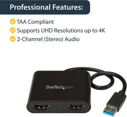 Actual product image StarTech USB32HD2 (HDMI, 31.50 cm)