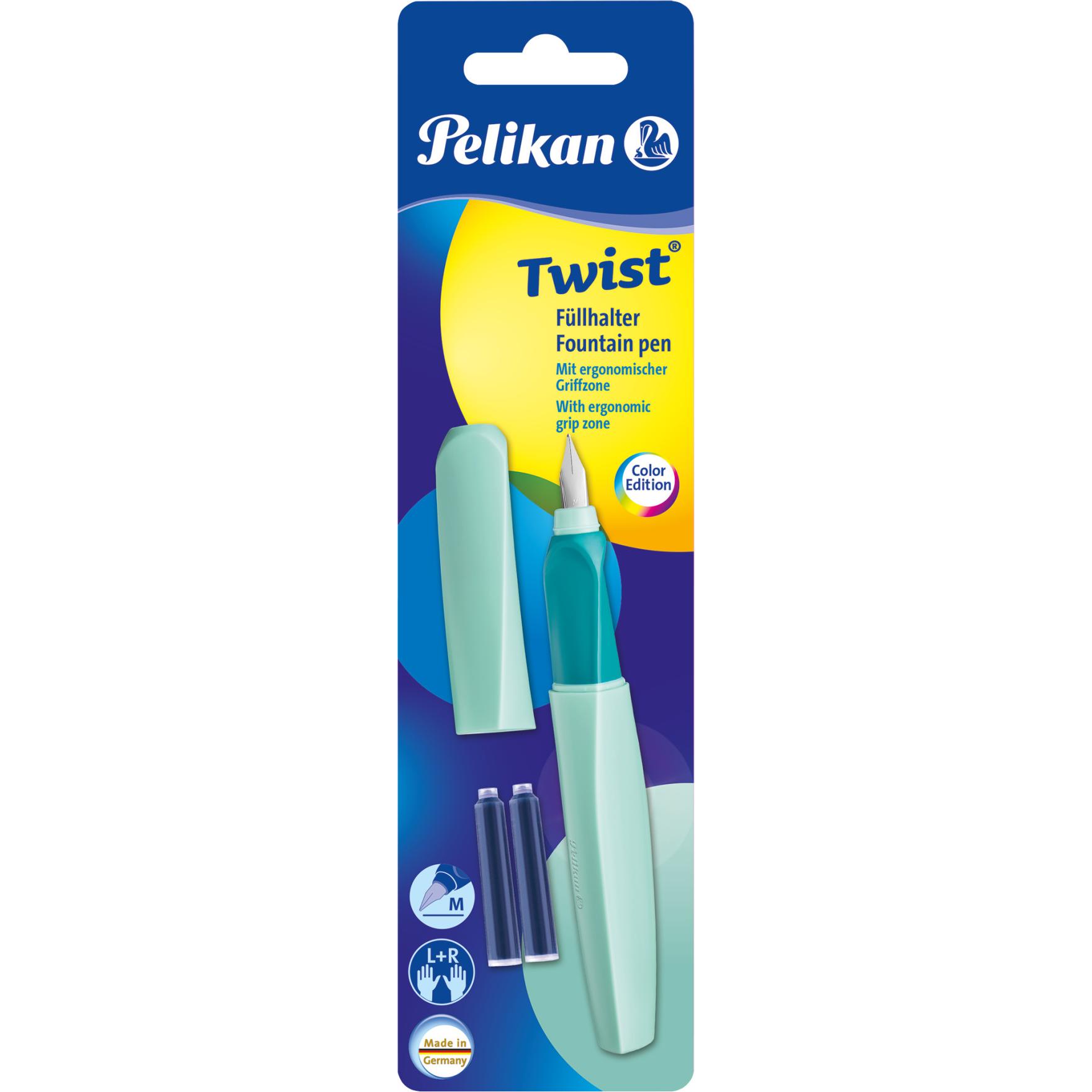 Pelikan, Schreibstifte, Füller Twist P457 M, Neo Mint, Blisterkarte (Mint, 1 x)