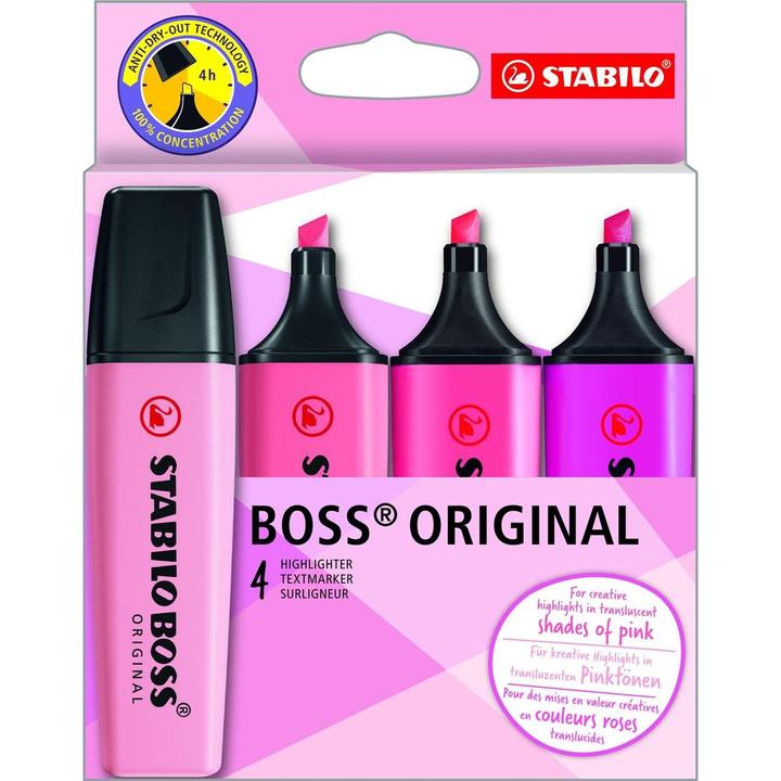 Actual product image STABILO Highlighter case 4ST Shades of Pink (pink assorted, 5 mm, 4 x)