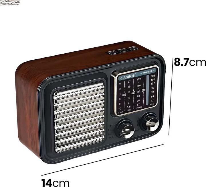Actual product image Avizar Retro-Radio mit USB-MP3-Player (FM, Radio Frequency (RF))