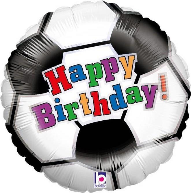 Produktbild Betallic Folienballon Birthday Fussball (1 x)