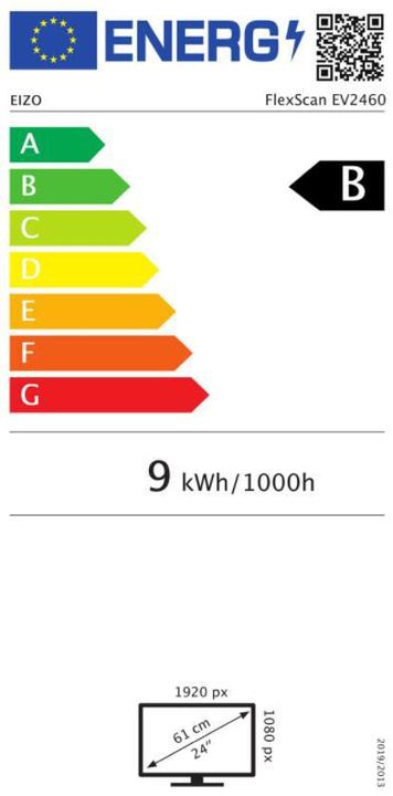Energy Label Eizo EV2460 FlexScan (1920 x 1080 pixels, 23.80")