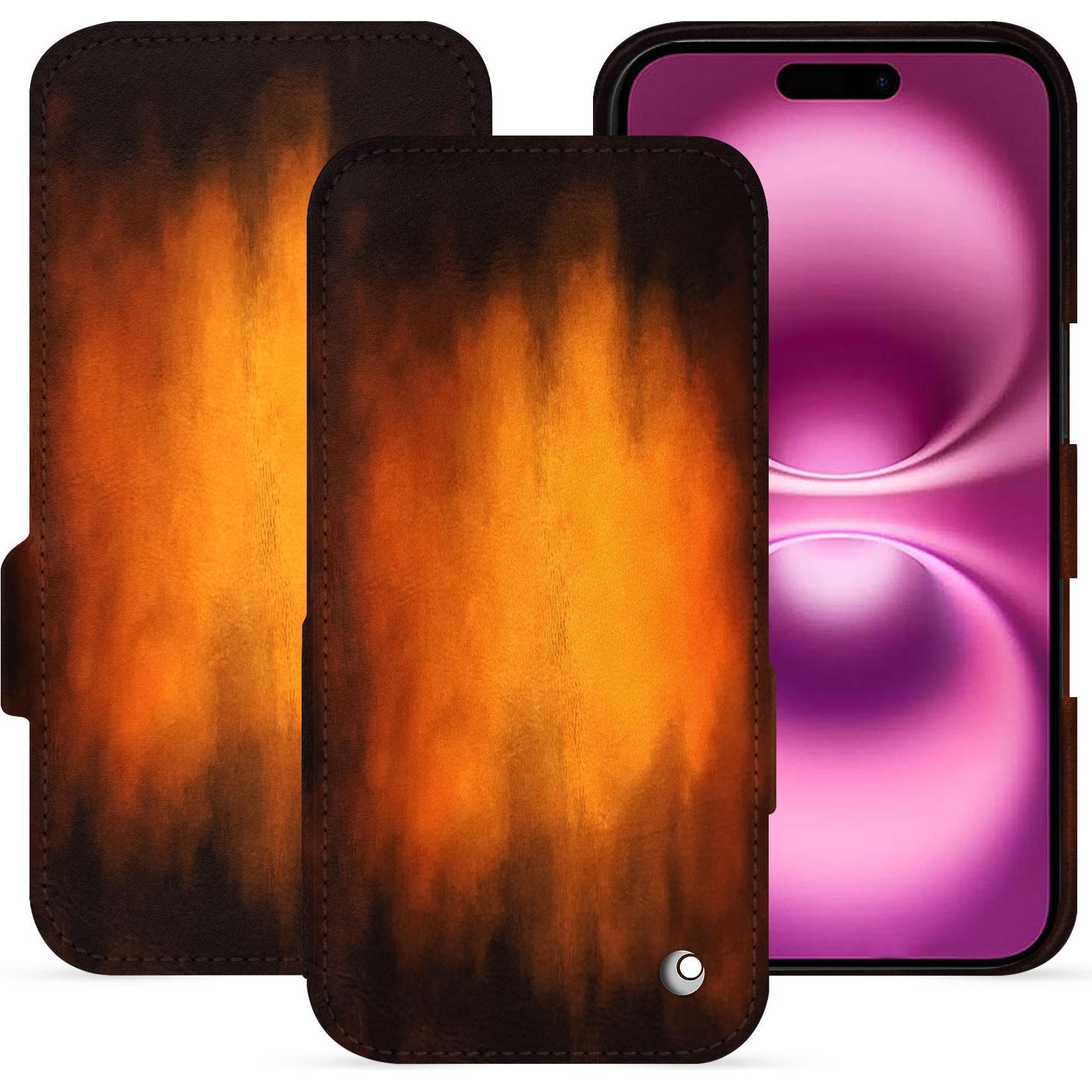 Thumbnail - Noreve Lederschutzhülle horizontal (Apple iPhone 16 Plus), Smartphone Hülle, Violett