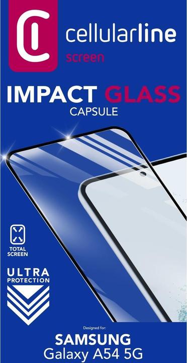 Actual product image Cellularline Protective Glass Galaxy A54 5G TEMPGCABGALA54K Impact Glass for Galaxy A54 5G (1 pcs., Samsung Galaxy A54 5G)