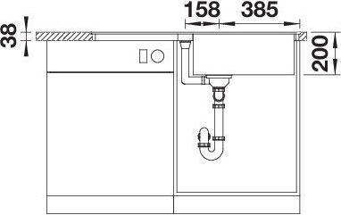 Actual product image Blanco ADIRA XL 6 S-F | SILGRANIT anthracite | installation type: flush-mounted | reversible | with remote (99 cm, 49 cm)