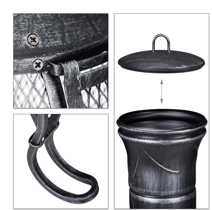 Image du produit Relaxdays Brasero mexicain, gris