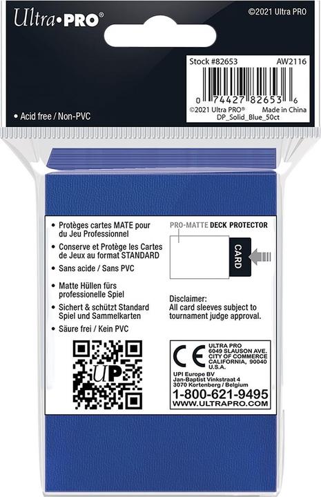 Immagine prodotto Ultra Pro Blu PRO Mat Standard