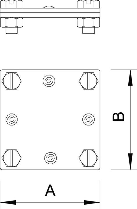 Actual product image OBO Bettermann OBO 255/A FL/FL Cross connector without intermediate plate