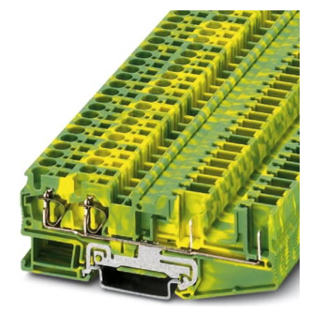 Phoenix Contact Schutzleiter-Reihenklemme ST 4-QUATTRO/2P-PE Grün-Gelb 50 St., Elektronikkabel + Stecker, Grün, Gelb