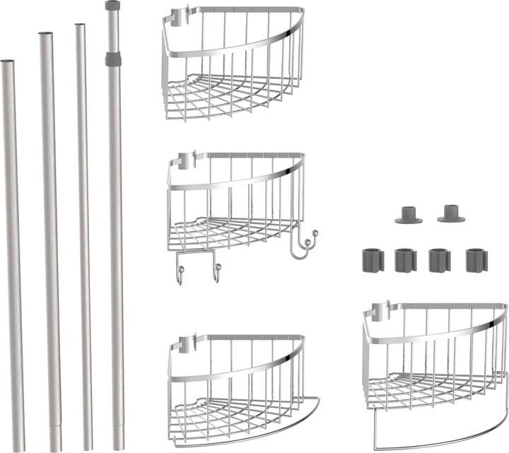 Produktbild Eisl Teleskop-Dusch-Eckregal (23.10 x 23.10 x 245 cm)