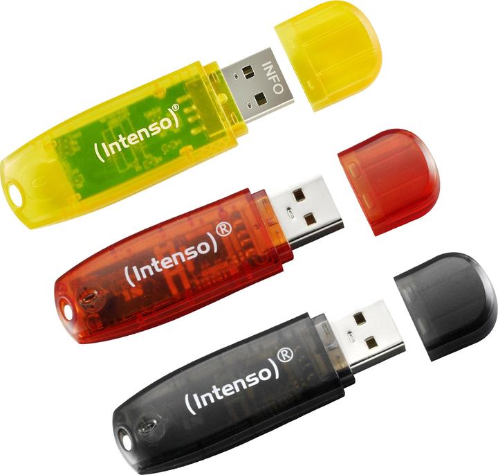 Produktbild Intenso Rainbow Line 16GB 3er Pack (16 GB, USB-A)