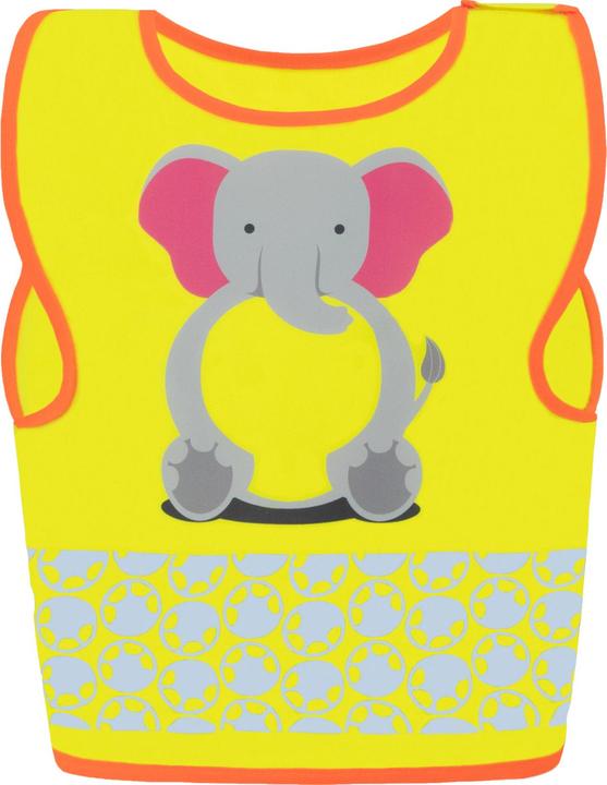 Korntex Kinder Warnweste Gelb/Elefant Wildlife CO2 Neutral Hautsicherheit XXS EN 17353 ® FUNELEPYW (XXS)