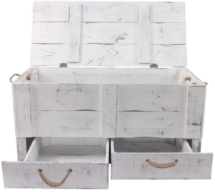 Immagine prodotto Holz Zollhaus Petto Vintage Shabby Bianco, 85 x 42 cm (42 x 85 x 12 cm, 137.51 l)