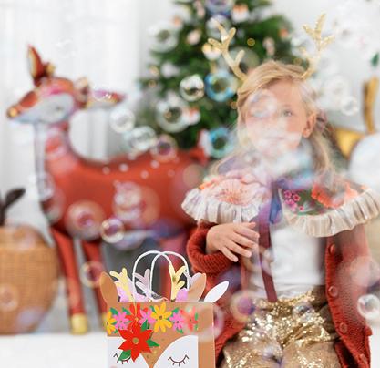 Produktbild Partydeco Geschenktasche Reh 20.5 x 30 x 10.5 cm, Mehrfarbig (1x)