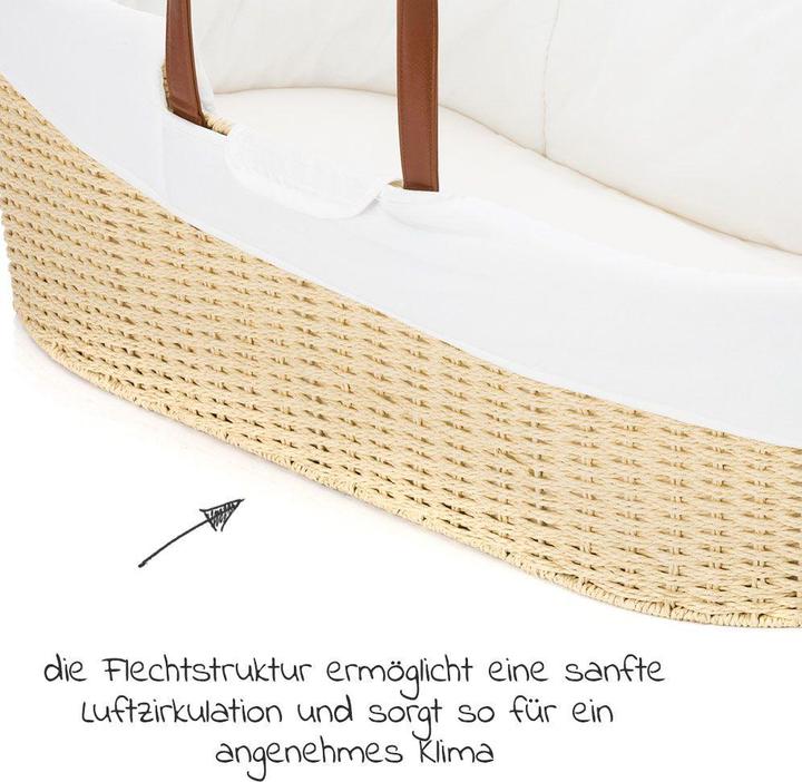 Produktbild Fillikid Stubenwagen & Wiegen Moseskorb Set mit Schaukelgestell inkl. Innenbezug