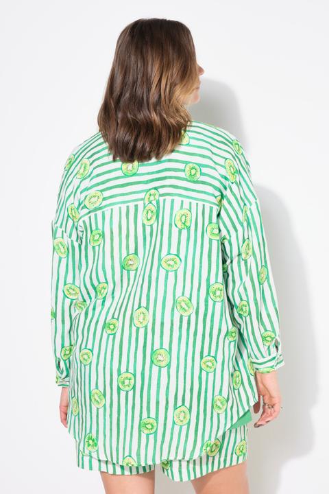 Produktbild Studio Untold Streifenbluse Musselin, oversized, Fruitprint auf Streifen (46, 48)