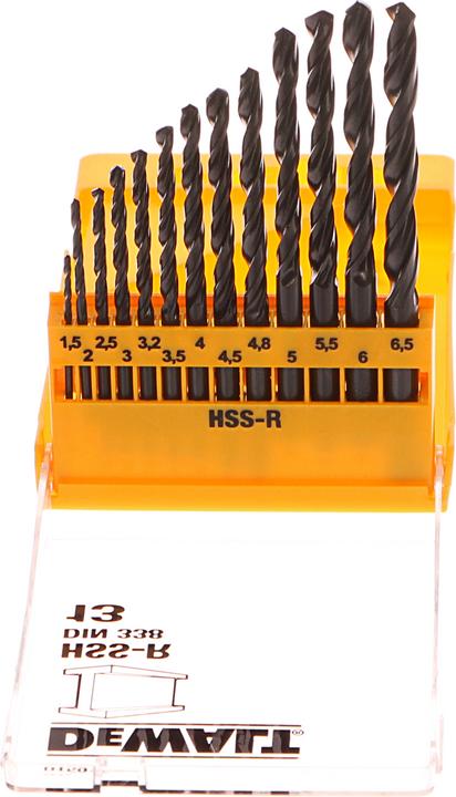 Produktbild DeWalt Metallbohrer-Satz HSS-R DIN 338 DT5912, 13-teilig (2.0, 3.0, 3.2, 3.5, 4.0, 4.5, 4.8, 5.0, 5.5, 6.0, 6.5)