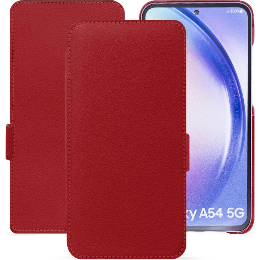 Noreve Lederschutzhülle horizontal (Samsung Galaxy A54 5G), Smartphone Hülle, Rot