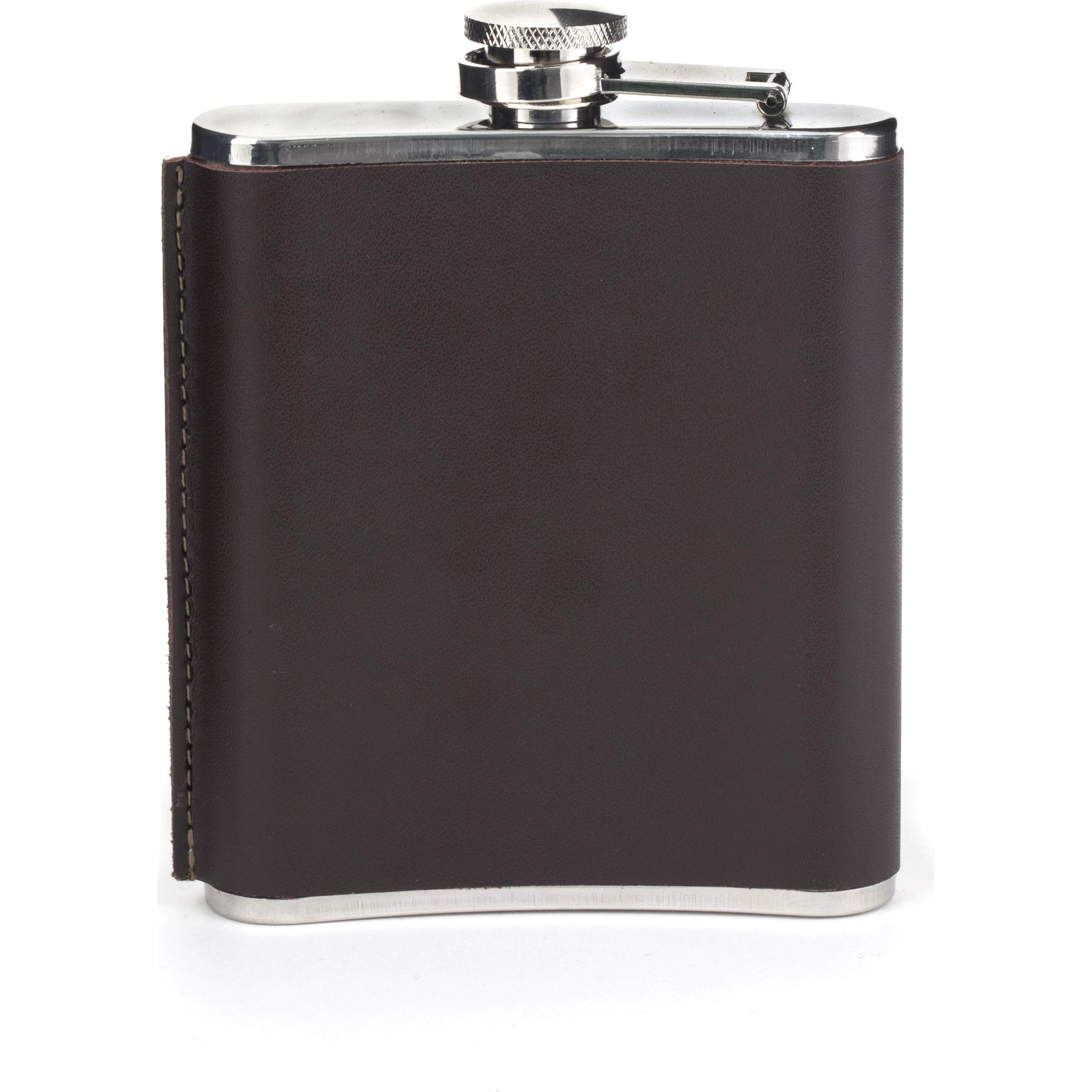 Kikkerland Hip Flask, Flachmann, Braun