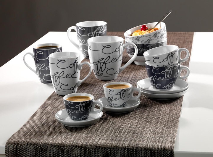 Produktbild Flirt by R&B Cappuccinotasse 'Cornello grey' mit Untere (180 ml, 4 x)