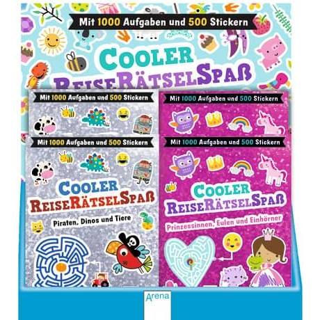 Thumbnail - Cooler Reiserätselspass. Prinzessinnen, Eulen und Einhörner (Mit 1.000 Aufgaben und 500 Sti, Kinderbücher von Charly Lan...