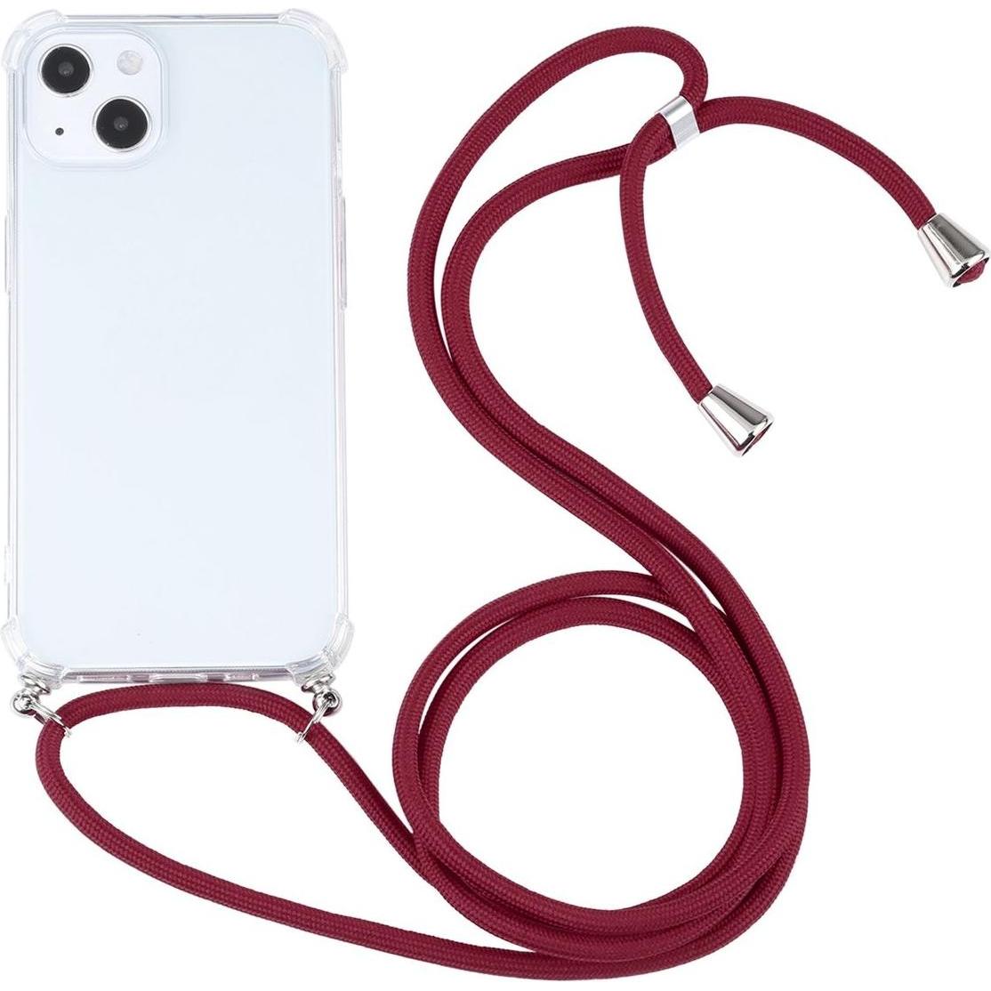 König Design Hülle Handy Schutz für Apple iPhone 13 Case Cover Tasche Etuis Bumper Rot Neu, Handykette, Rot