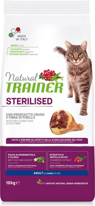 Natural Trainer Feline Natural Sterilised Dry Cured Ham (Adult, 10000 g)