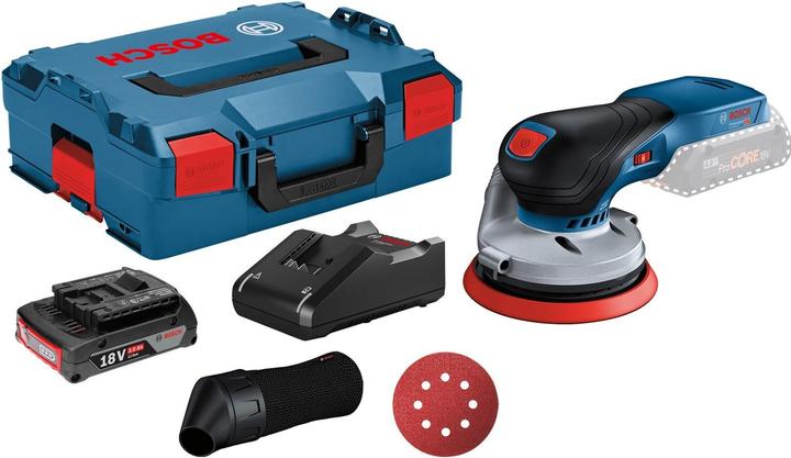 Bosch Hausgeräte Bosch Akku-Exzenterschleifer GEX 18V-125 / 1x 2,0 Ah Akku + Ladegerät in L (Exzenterpolierer)